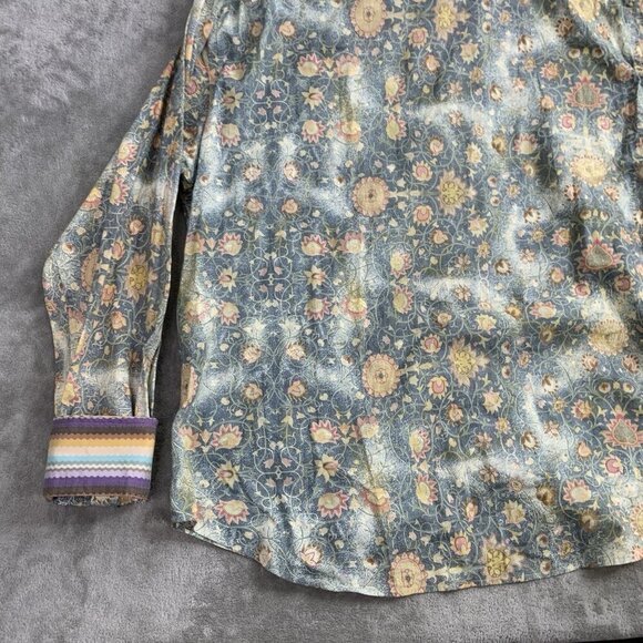 Robert Graham Shirt Men 2XL Button Up Long Sleeves Flip Cuff Abstract Flamboyant - Picture 10 of 11